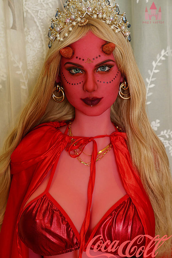 Gorgeous Crown Red Skin E cup Big Breasts Alien Sex Doll