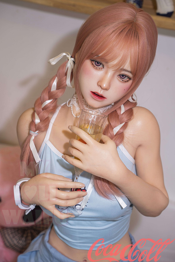 Sweet Girl Strawberry Pink Hair Teen Hybrid Sex Doll