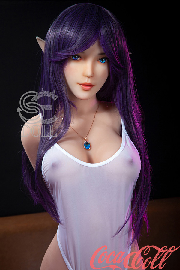 156cm 5ft1 E cup Purple Hair Elf 022Head TPE Sex Doll