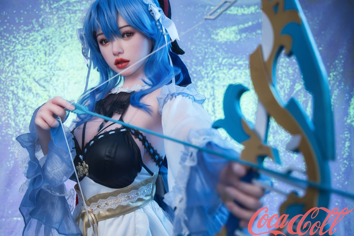 Blue Hair Cosplay Genshin Impact 3D Celebrity Ganyu Sex Doll