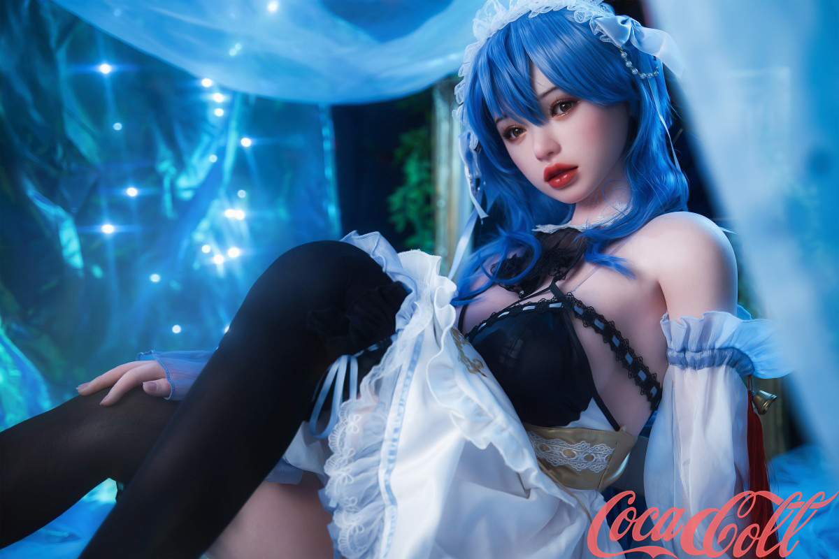 Blue Hair Cosplay Genshin Impact 3D Celebrity Ganyu Sex Doll